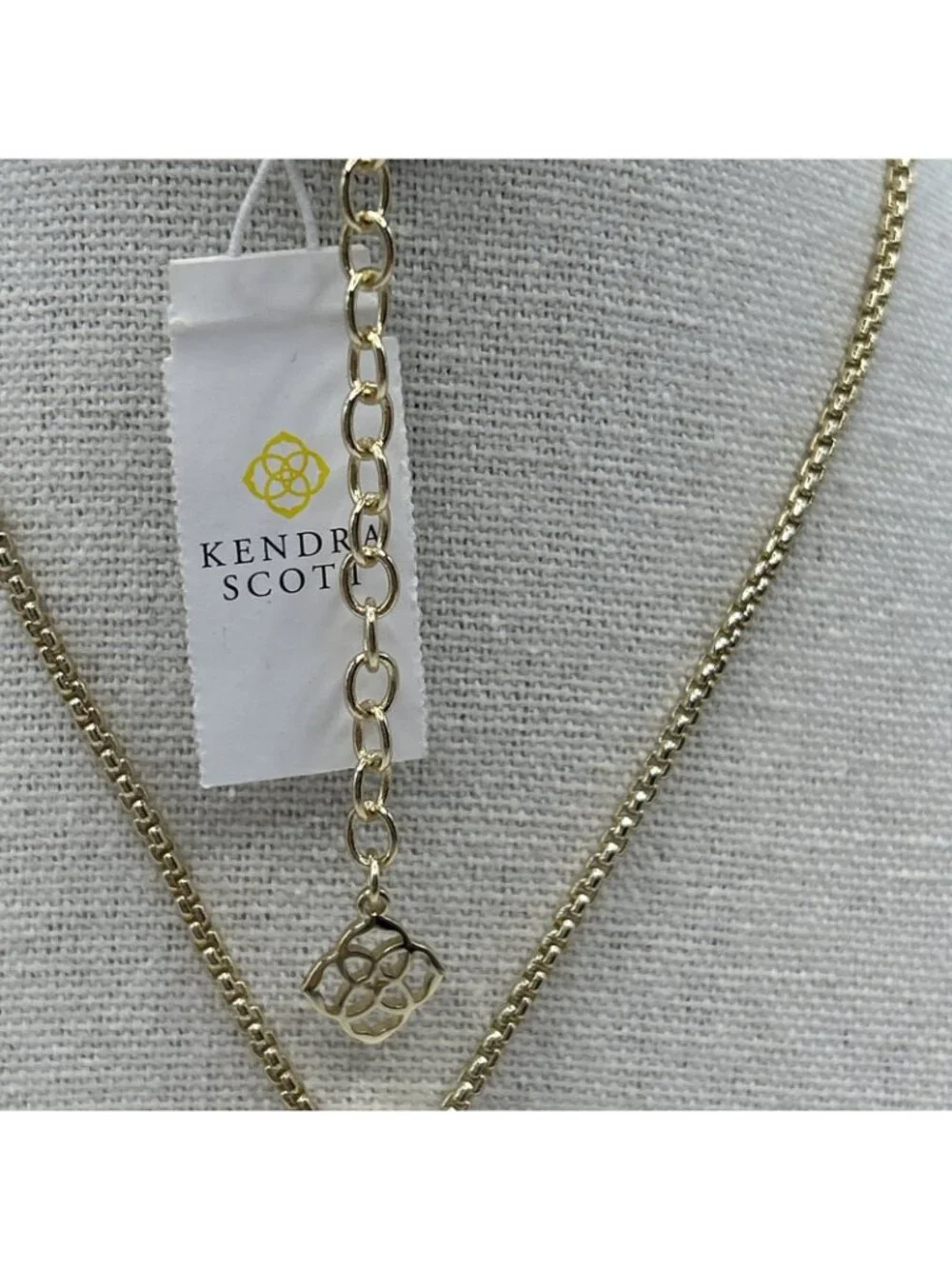 Kendra Scott Rayne Long Pendant Necklace in Bright Red Gold Plated New NWT Boho